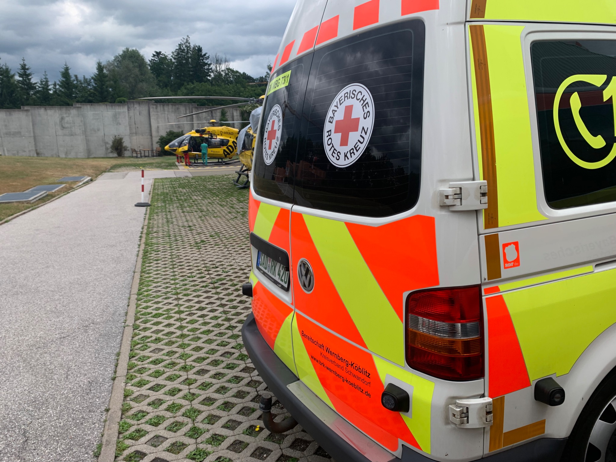 KTW der Bereitschaft bei der BG Unfallklinik Murnau